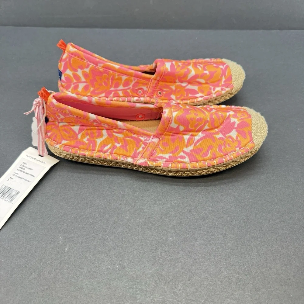 SeaStar Women's Beach  Espadrille Vineyard Vines Print Summer Shoes Size 5 New